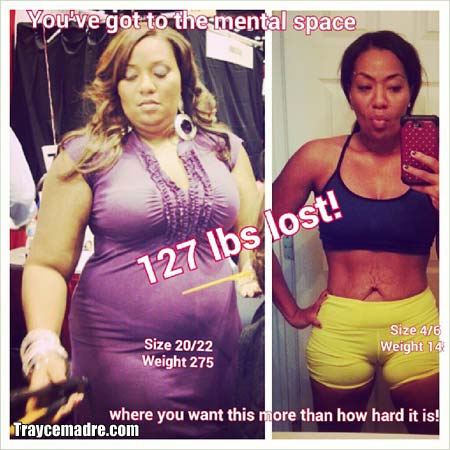 Trayce Madre weight loss photos