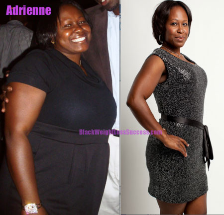 Adrienne before and after weight loss