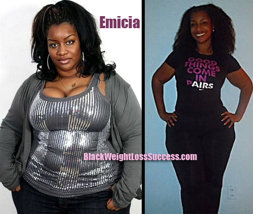 Emicia weight loss before and after
