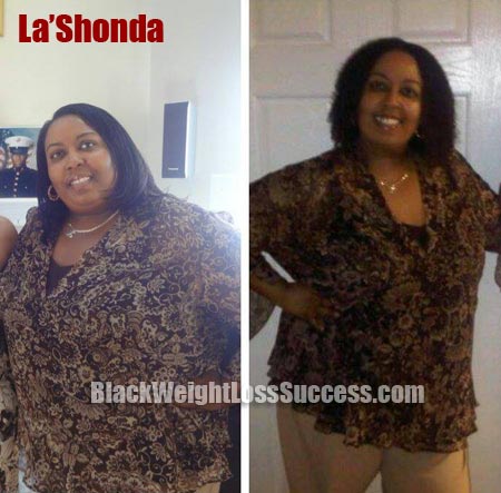LaShonda weight loss before and after