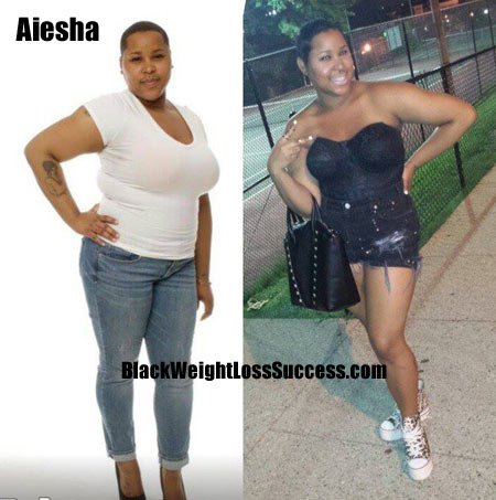 Aiesha weight loss before and after