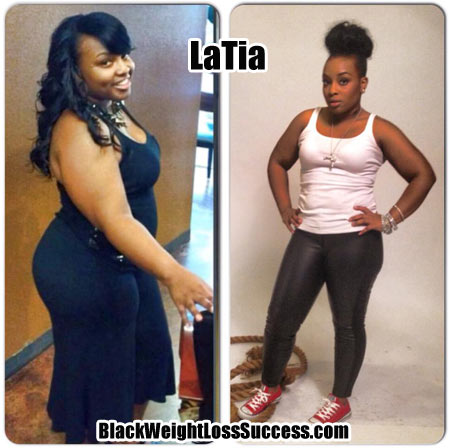 LaTia weight loss photos