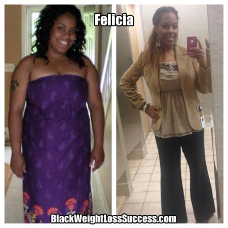 Felicia before and after