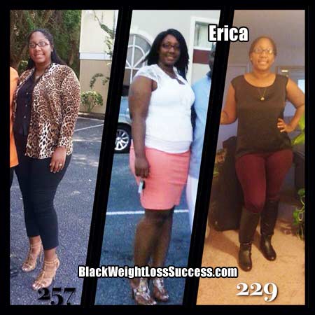 Erica weight loss before and after