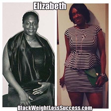 Elizabeth before and after weight loss