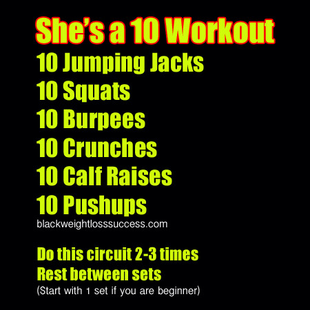 She is a 10 Workout