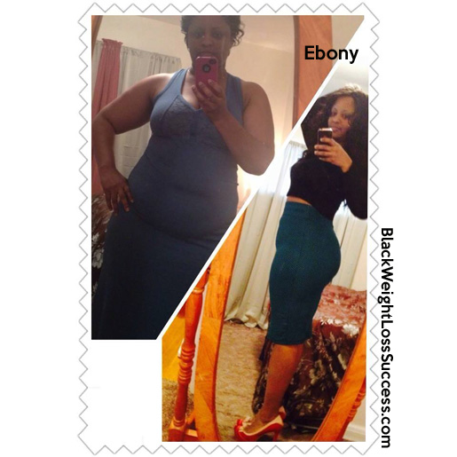 Ebony before and after