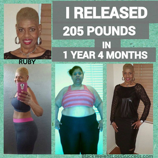 ruby lost 205 pounds