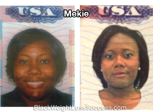Mekie before and after