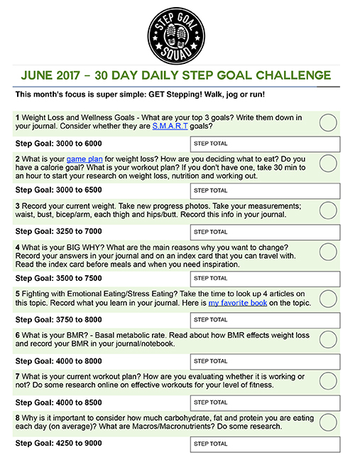 june challenge calendar