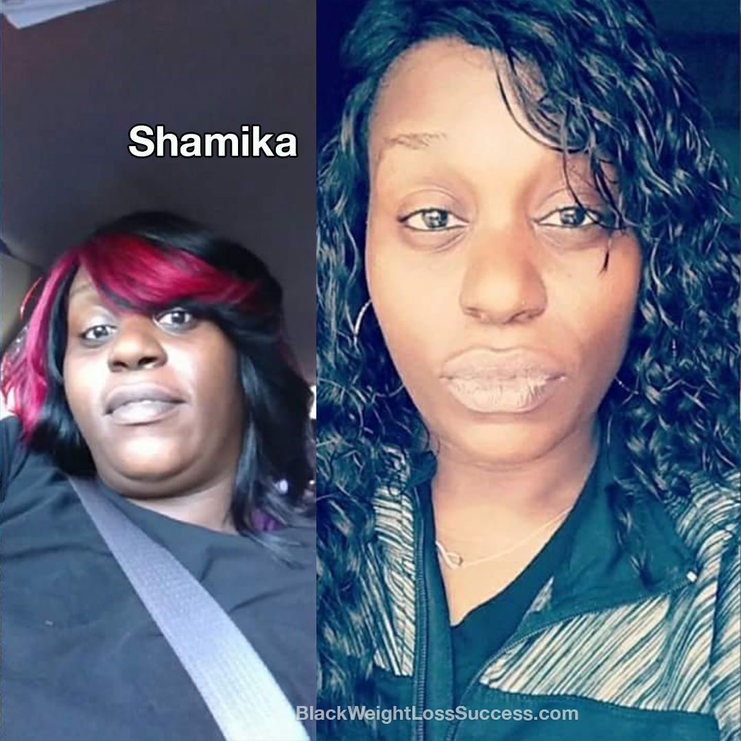 Shamika lost 83 pounds
