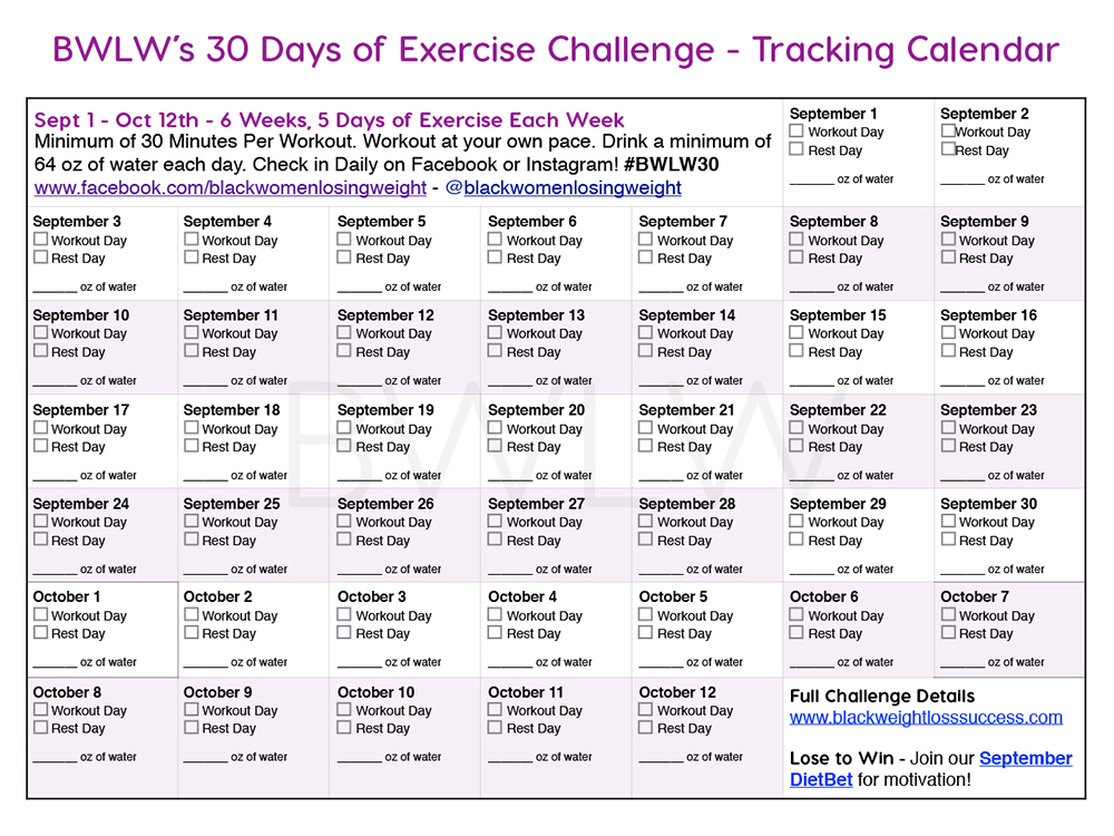 30 Day Exercise Challenge