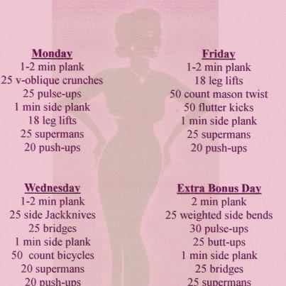 Great Core Workout Routine for January 2013 | Black Weight ...