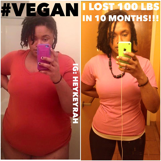 keyrah vegan weight loss