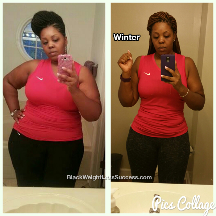 Winter lost 65 pounds Black Weight Loss Success