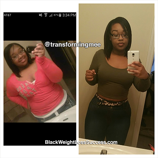 Sierra lost 45 pounds | Black Weight Loss Success