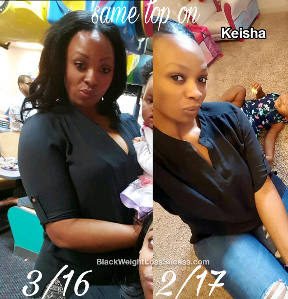 Keisha lost 61 pounds Black Weight Loss Success
