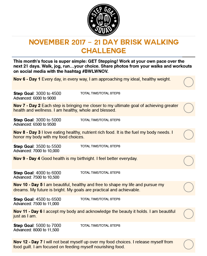 BWLW Nov Walking Challenge