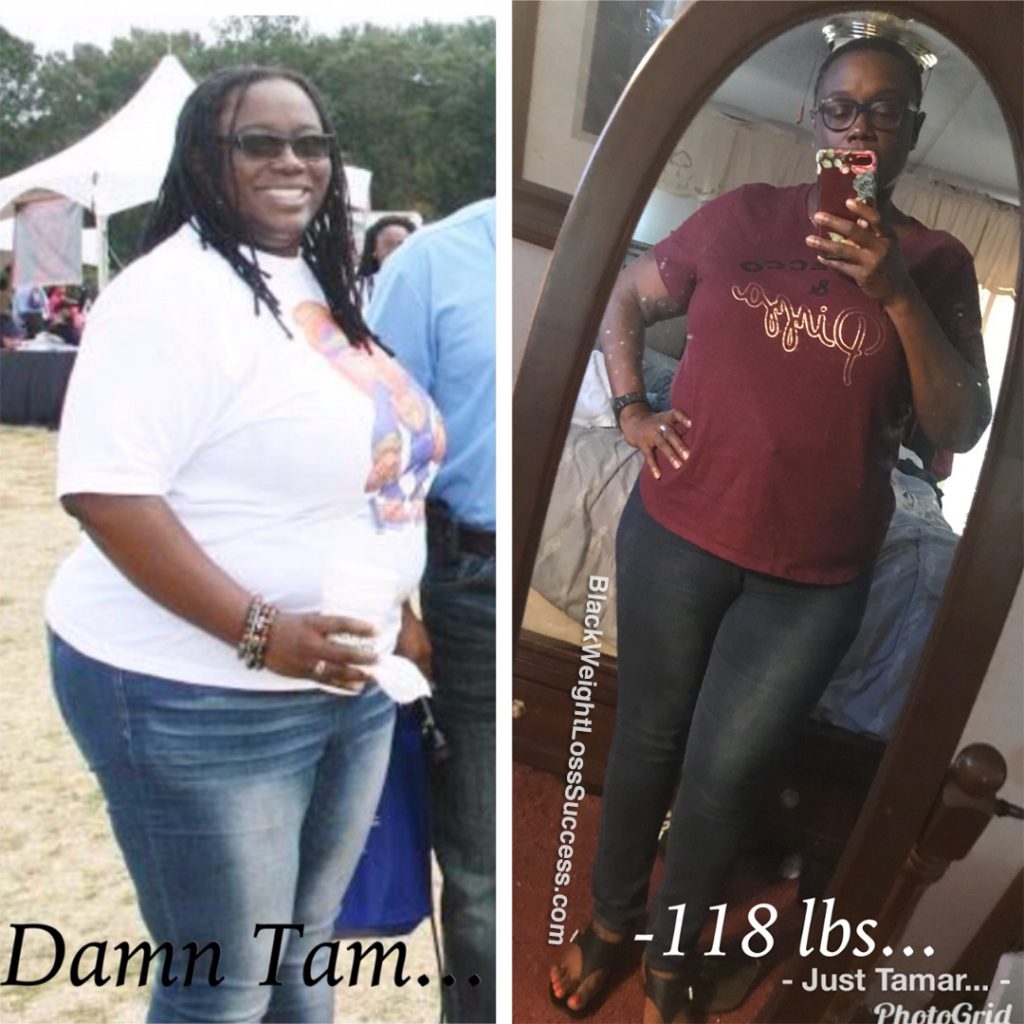 Tamar lost 118 pounds Black Weight Loss Success