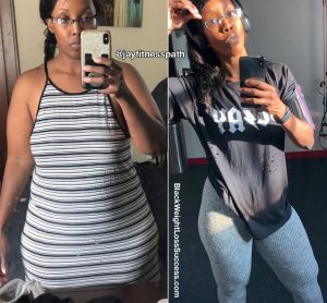 Jeleesa lost 55 pounds | Black Weight Loss Success