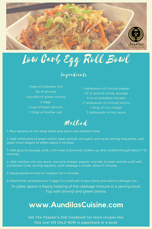 low carb egg roll bowl recipe