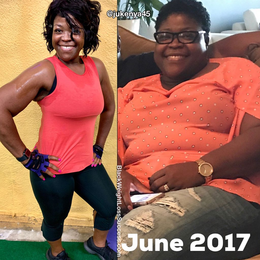JuKenya lost 125 pounds Black Weight Loss Success