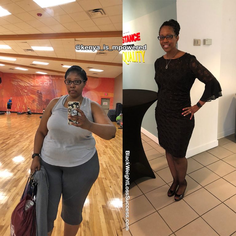Kenya lost 108 pounds Black Weight Loss Success