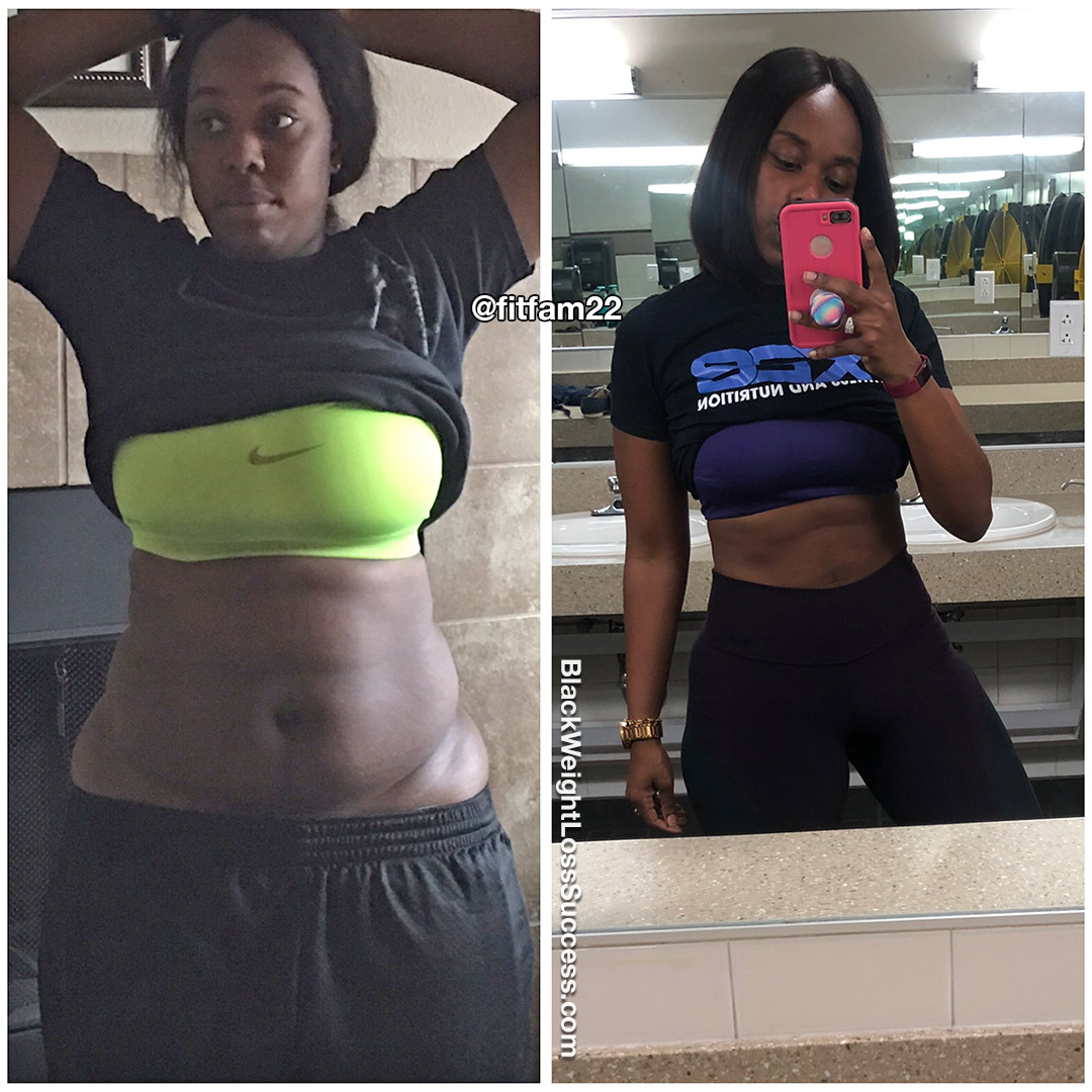 Shameka lost 51 pounds | Black Weight Loss Success