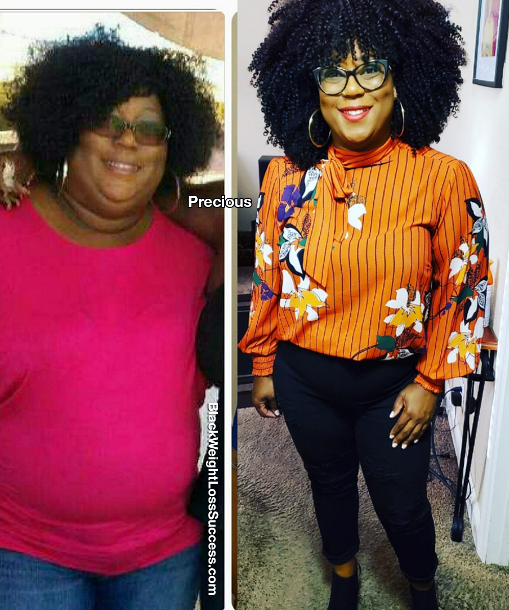 Precious lost 89 pounds Black Weight Loss Success