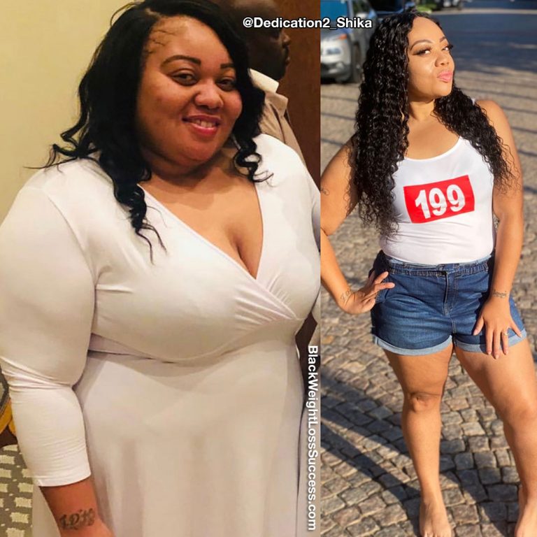 Tashika lost 142 pounds Black Weight Loss Success