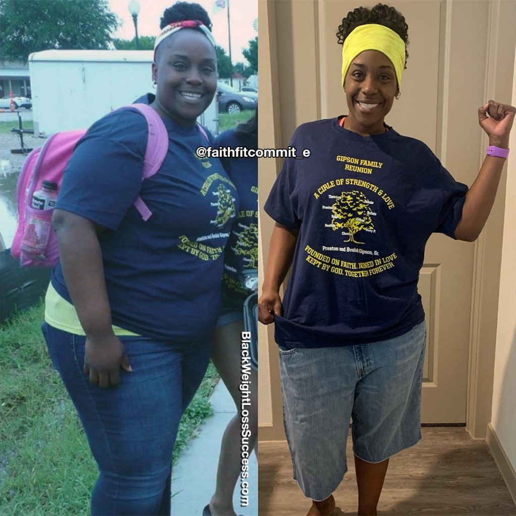 Erica lost 122 pounds Black Weight Loss Success