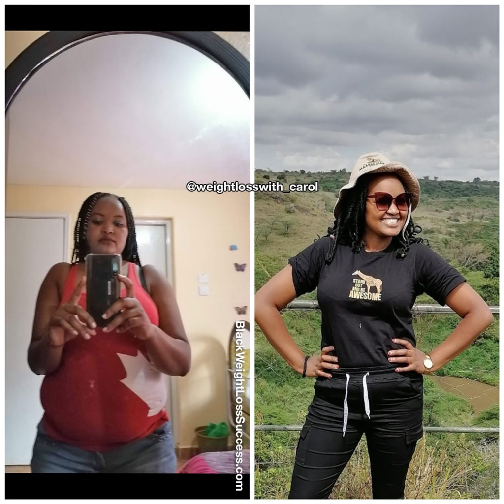 Caroline lost 26 pounds/12kg Black Weight Loss Success