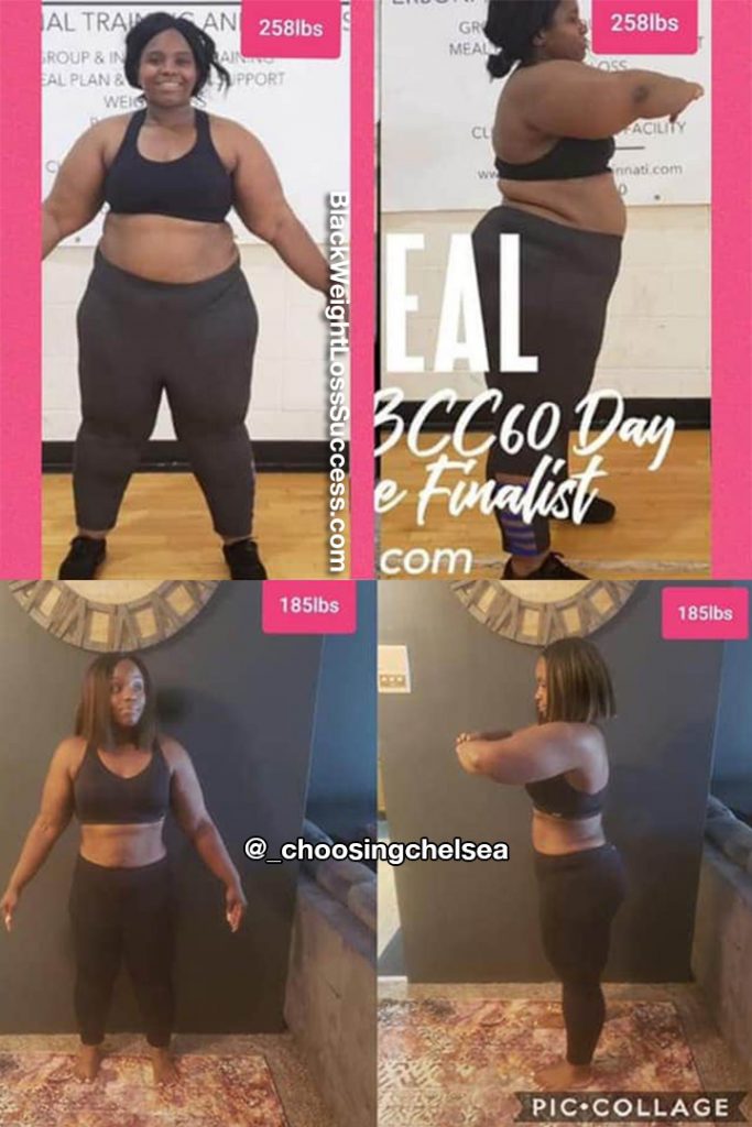 Chelsea lost 83 pounds - Black Weight Loss Success