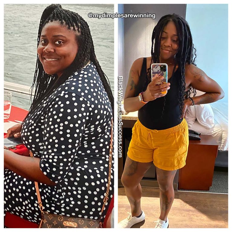 Erica lost 91 pounds Black Weight Loss Success