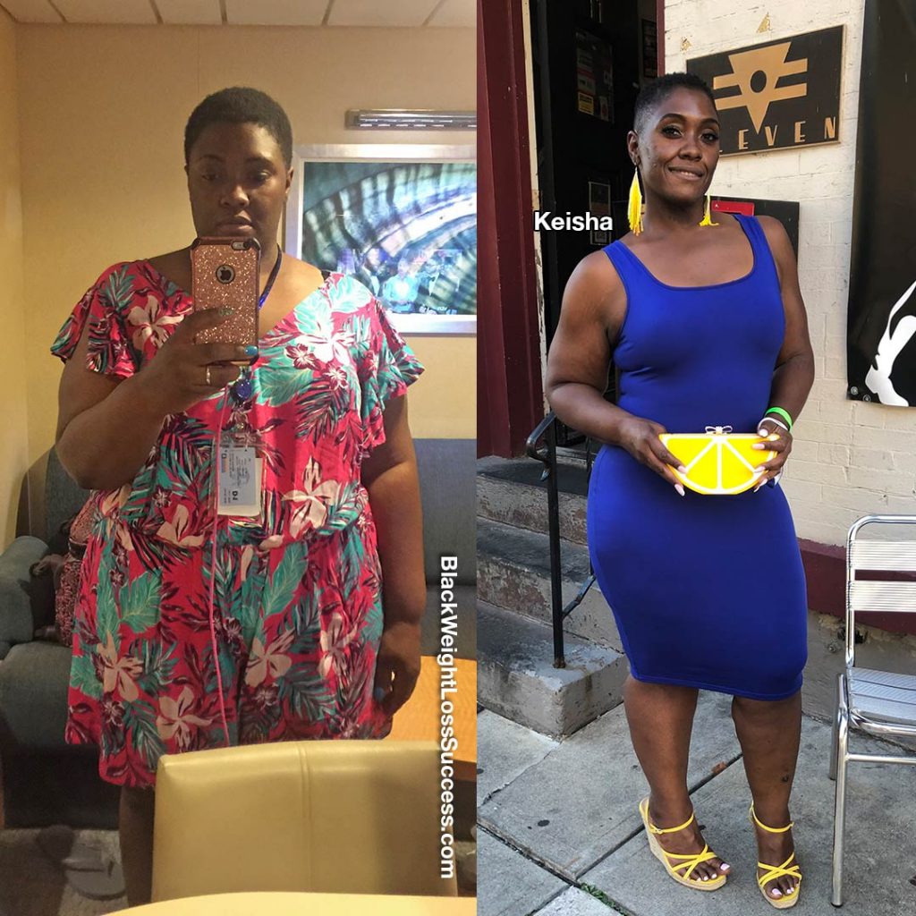 Keisha lost 149 pounds Black Weight Loss Success