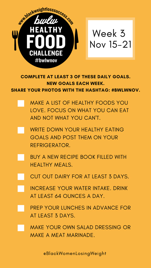 November healthy food goals