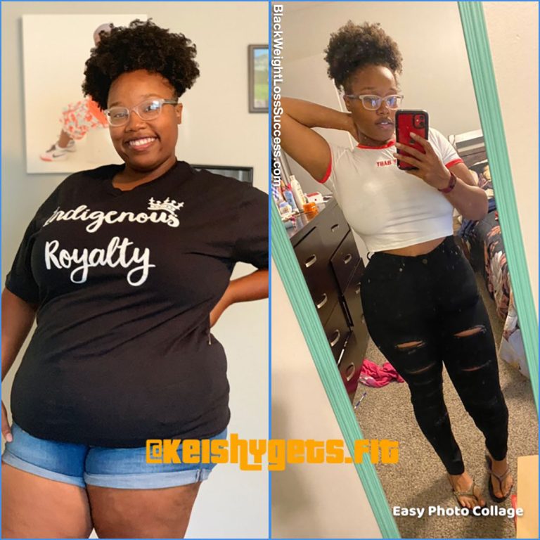 Keisha lost 98 pounds Black Weight Loss Success