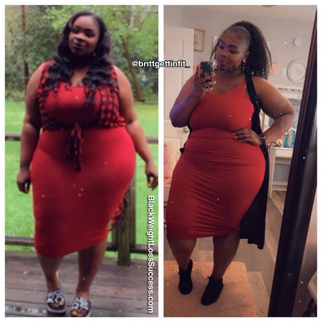 Brittany lost 54 pounds Black Weight Loss Success