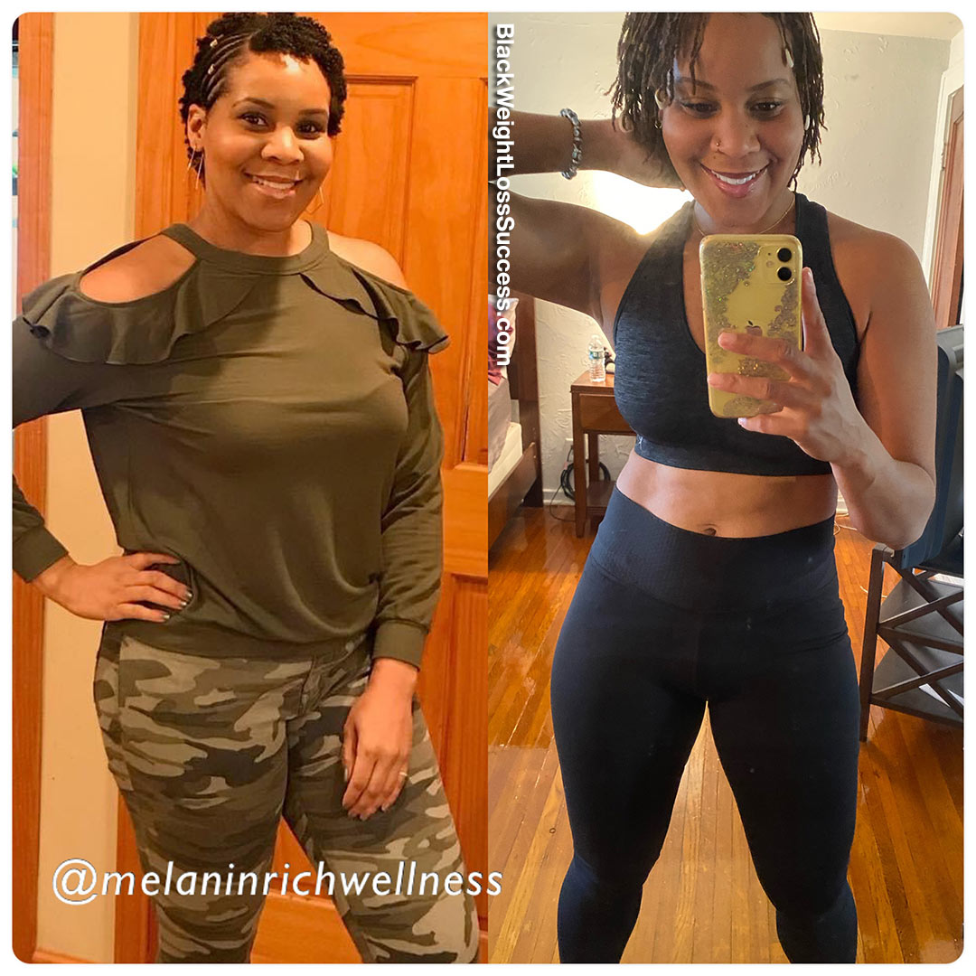 Deondria lost 45 pounds | Black Weight Loss Success