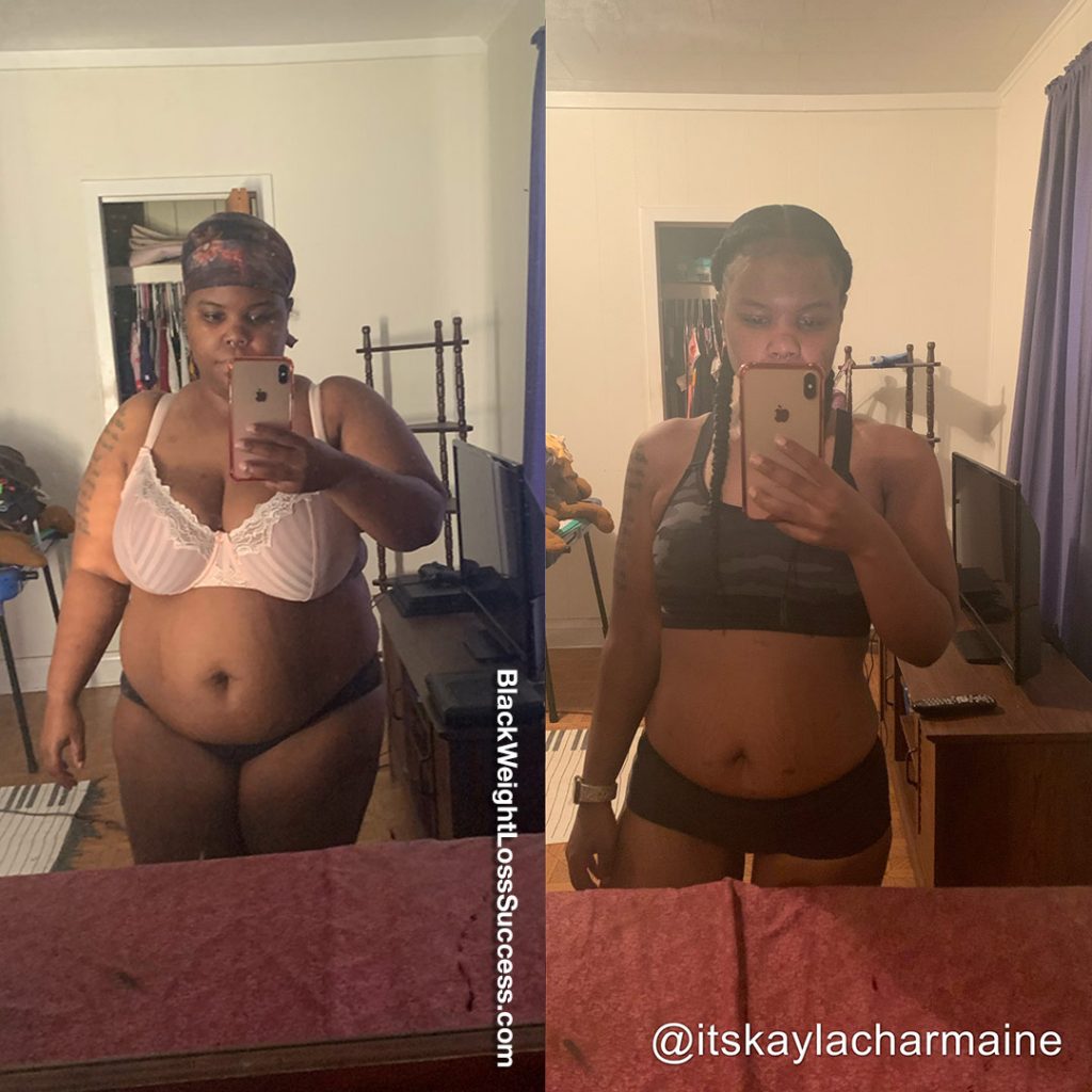 Kayla lost 94 pounds Black Weight Loss Success