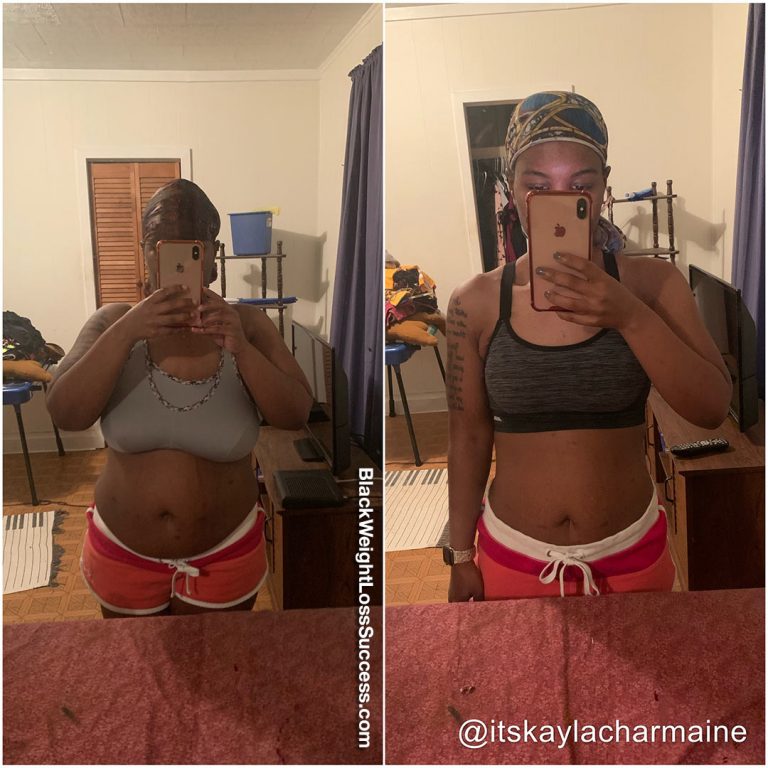 Kayla lost 94 pounds Black Weight Loss Success