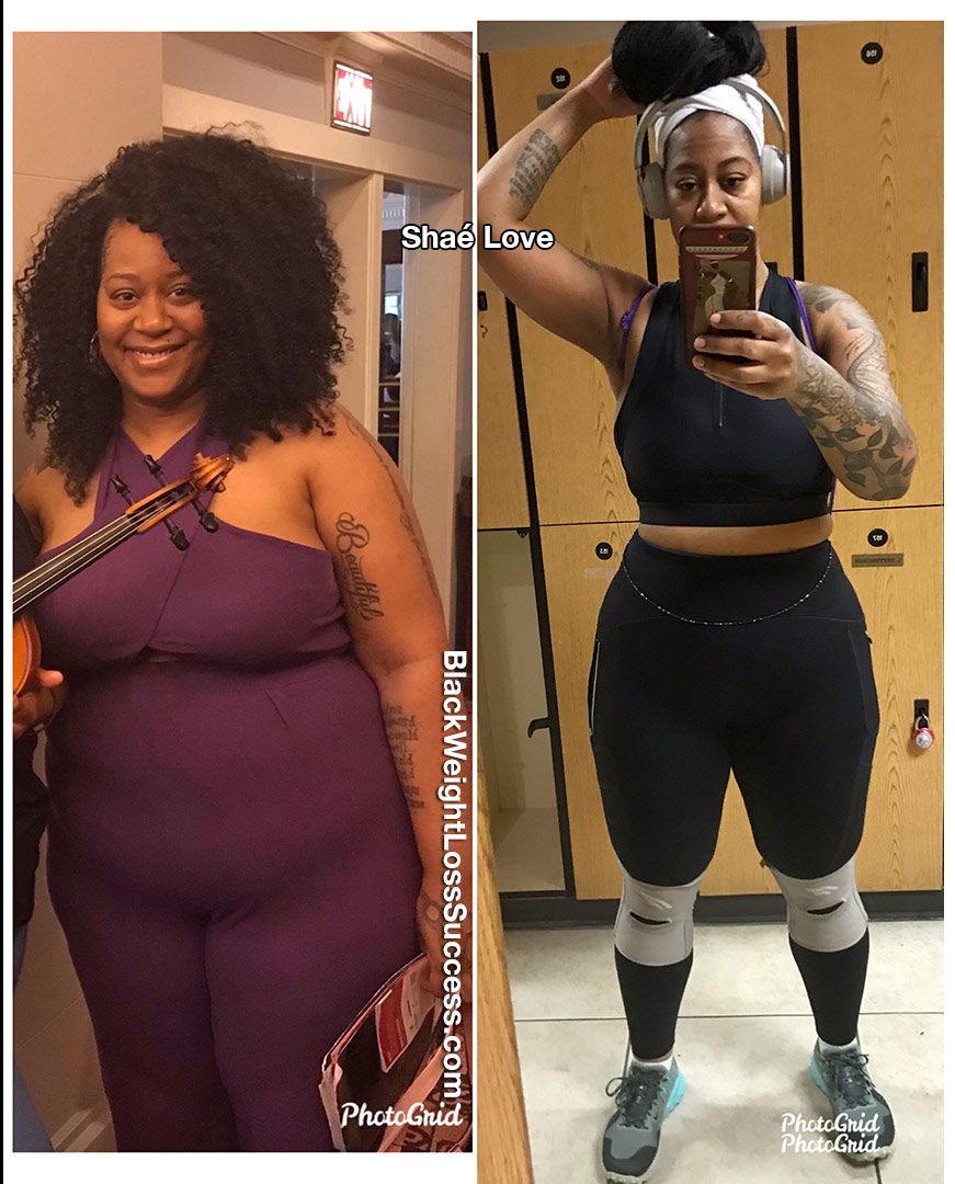 Shae Love before and after weight loss
