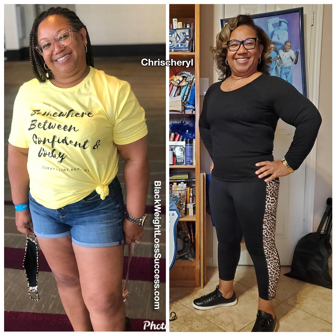 Chrischeryl before and after weight loss
