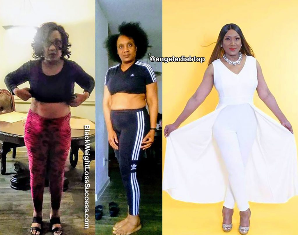 Angela lost 50 pounds - Black Weight Loss Success
