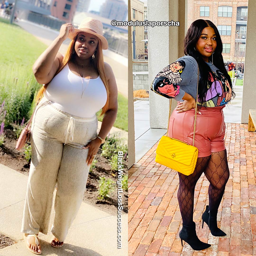 Laporscha before and after weight loss