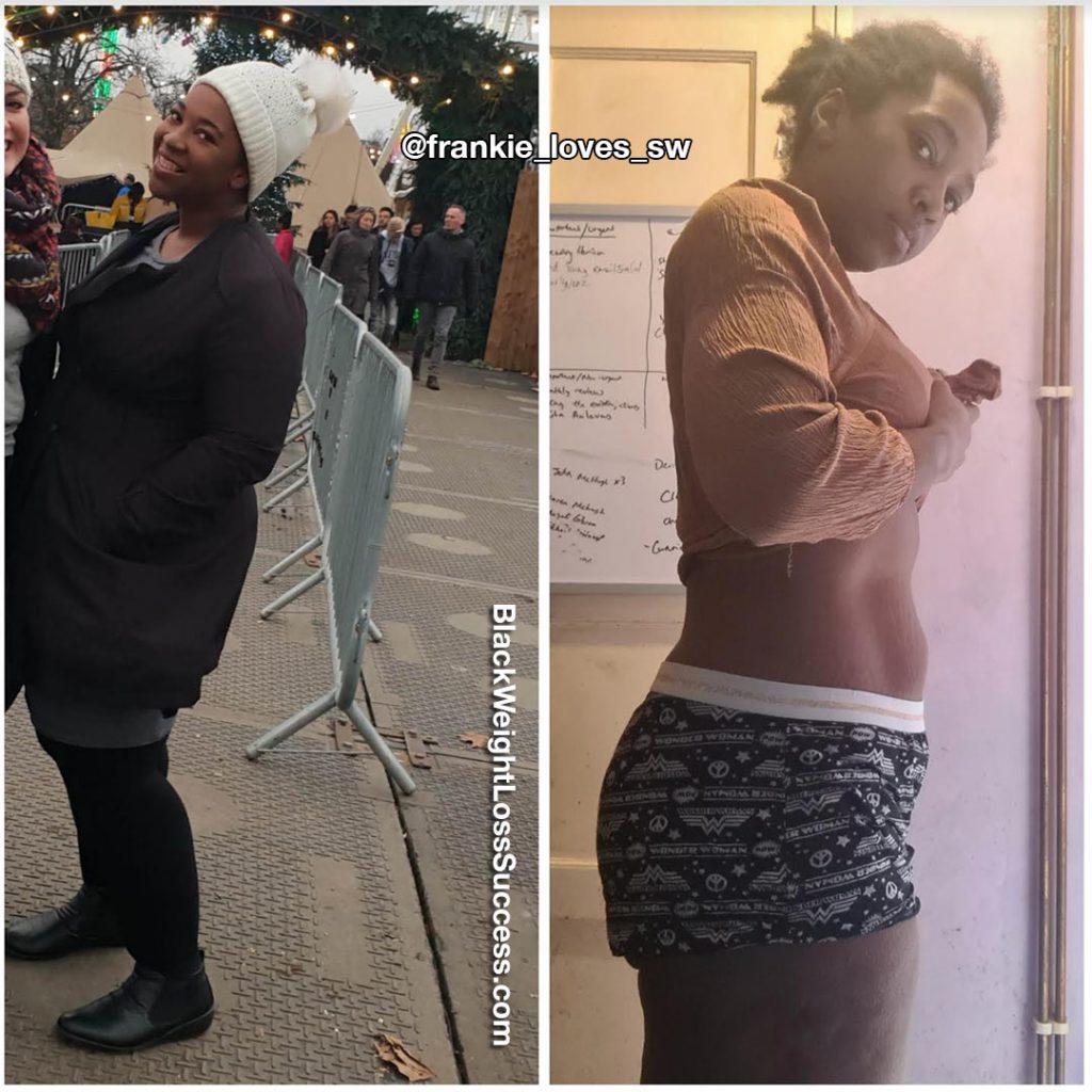 Frankie lost 118 pounds/53 kg Black Weight Loss Success