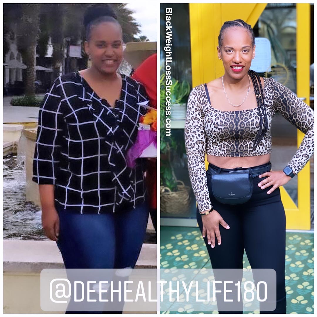 Dee before and after weight loss