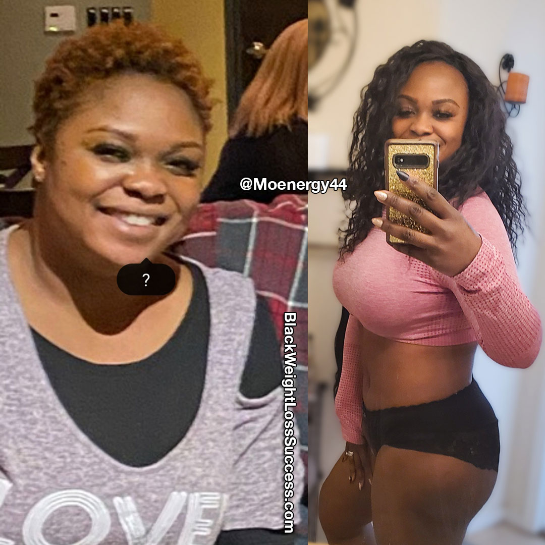 Monique before and after weight loss