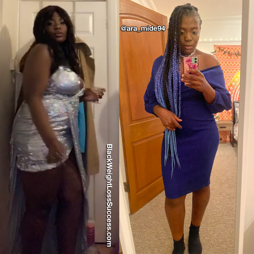 Aramide lost 70 pounds