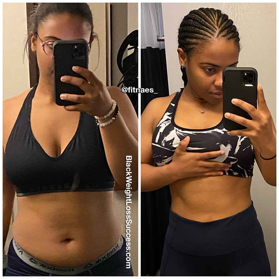 Janae before and after weight loss